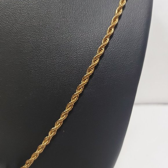 20” Gold Tennis Rope with “B” Initial Iced Out Pendant - Picture 3 of 4